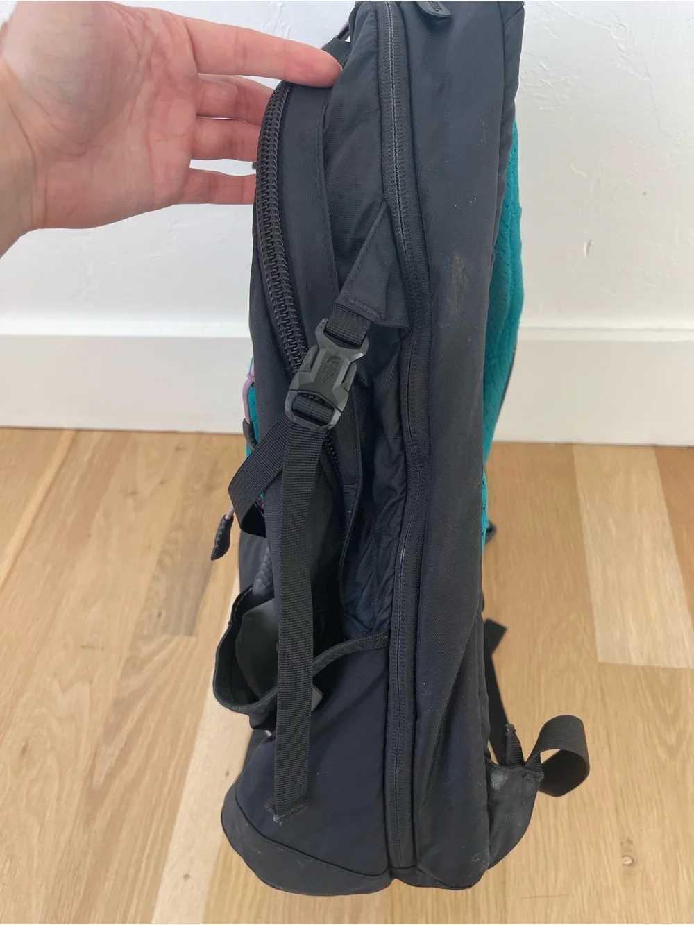 The North Face Surge Black Kokomo Green Purple Lilac Violet Travel Backpack
